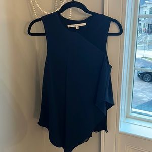 Rachel Roy Blue Asymmetrical Sleeveless Top Size s Excellent Condition